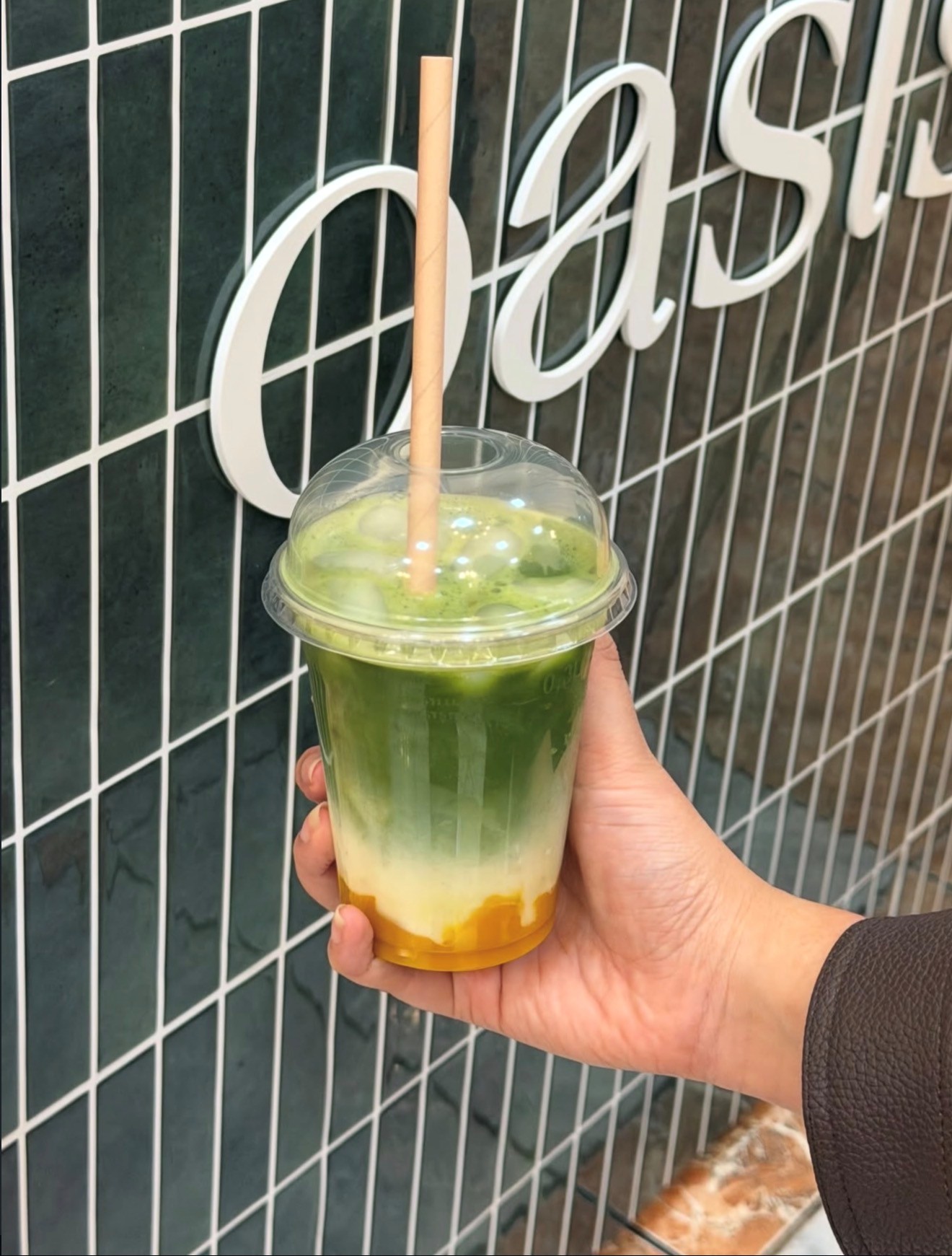Matcha mangue devant notre coffee cart