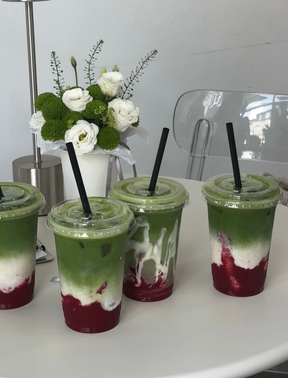 Iced matcha latte